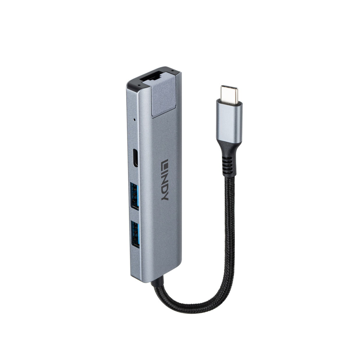 Lindy 43422 hub de interfaz USB 3.2 Gen 2 (3.1 Gen 2) Type-C 10000 Mbit/s Gris (4)
