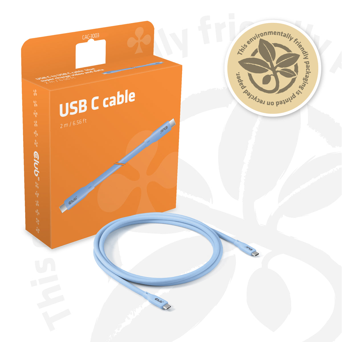 CLUB3D CAC-3003 cable USB USB4 Gen 2x2 2 m USB C 20 Gbit/s 240 W Azul (8)