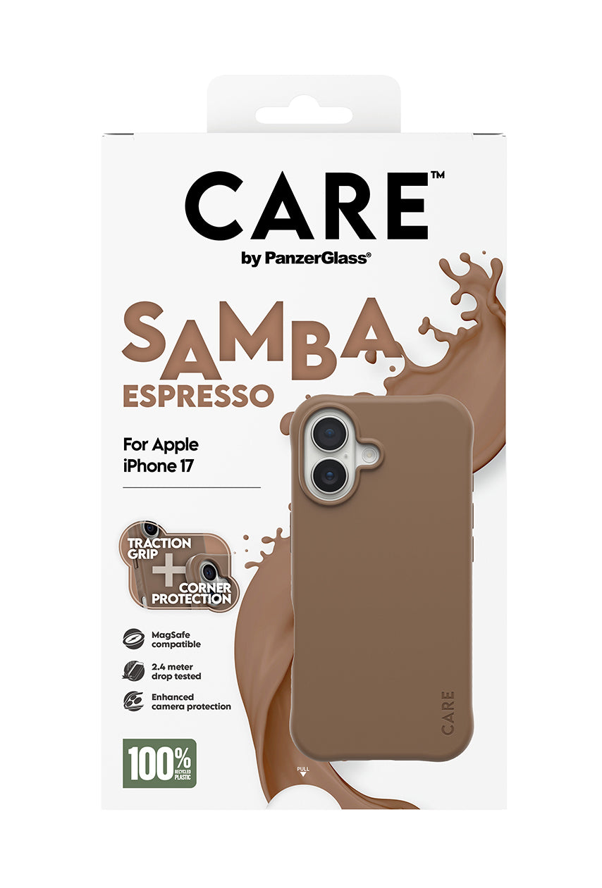 PanzerGlass CARE™ by ® Samba Case Espresso w. MagSafe iPhone 17 funda