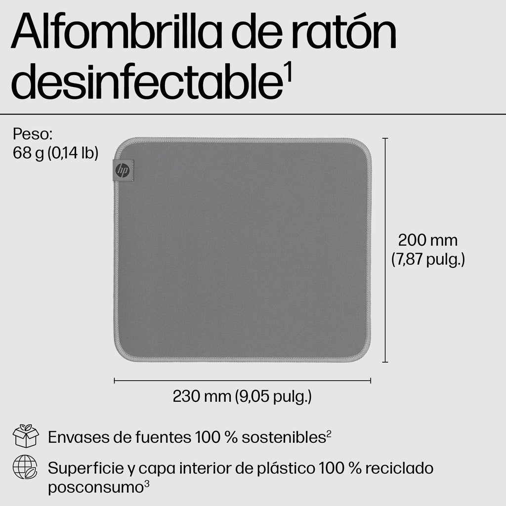 HP 100 Sanitizable Mouse Pad Gris (4)