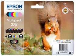Epson Squirrel C13T37884020 cartucho de tinta 1 pieza(s) Original Rendimiento estándar Negro, Cian, Cian claro, Magenta, Magenta claro, Amarillo