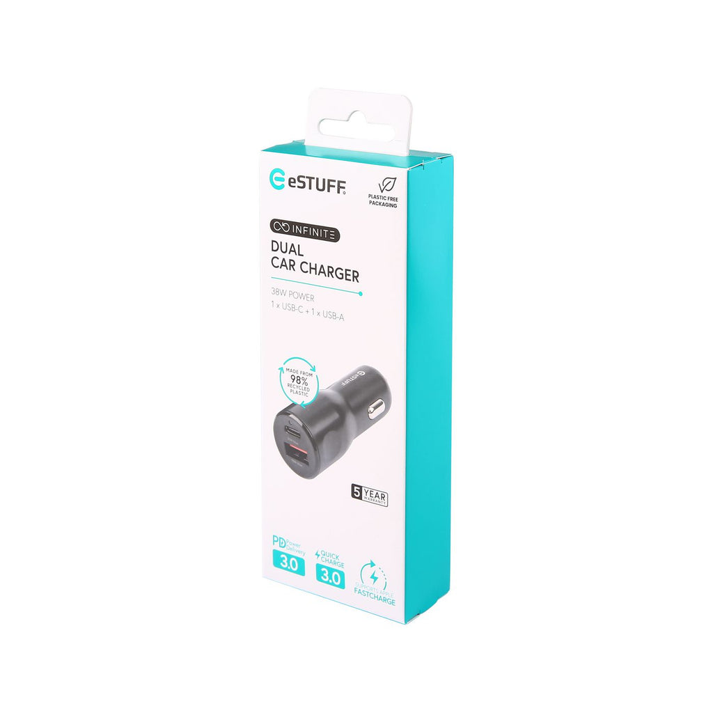 eSTUFF ES631031 cargador de dispositivo móvil Teléfono móvil Negro Encendedor de cigarrillos Carga rápida Auto (4)