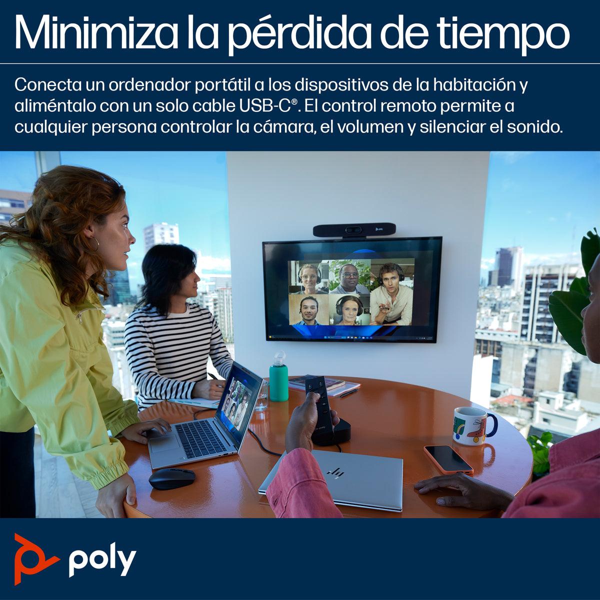 HP Poly Studio R30 USB Video Bar Gris 3840 x 2160 Pixeles (6)