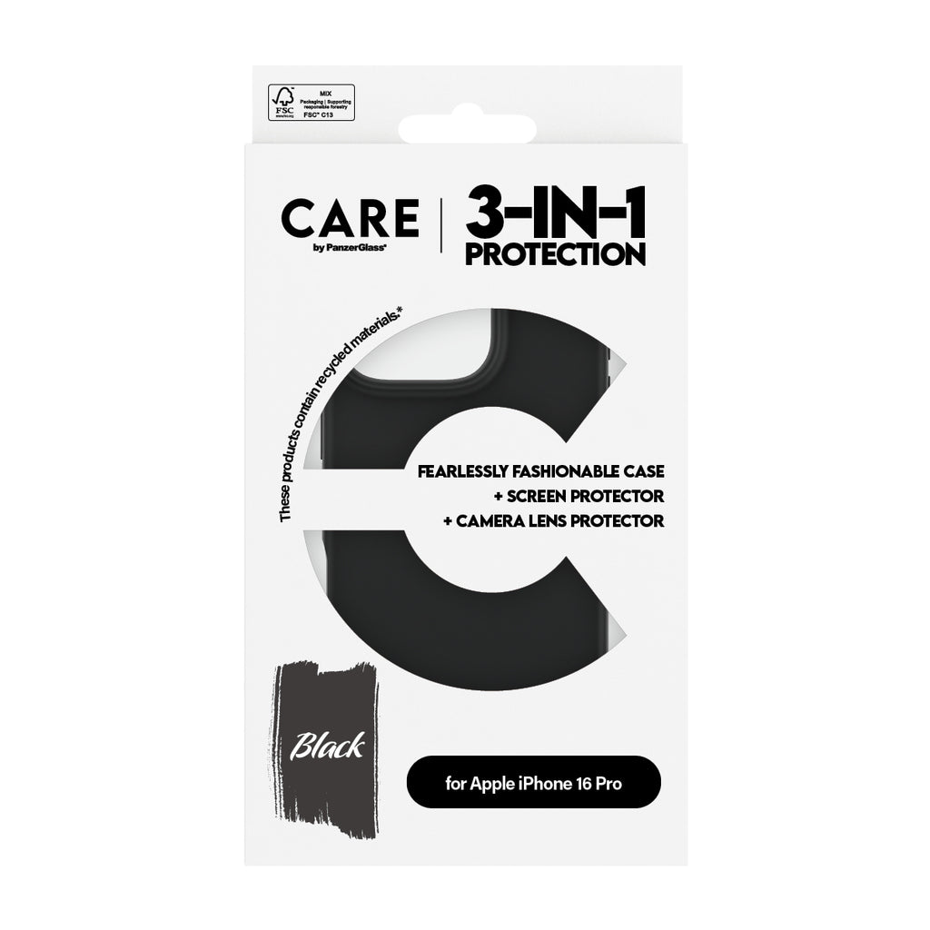 PanzerGlass CARE™ by ® 3-in-1 Bundle iPhone 16 Pro Protector de pantalla Apple 1 pieza(s) (3)