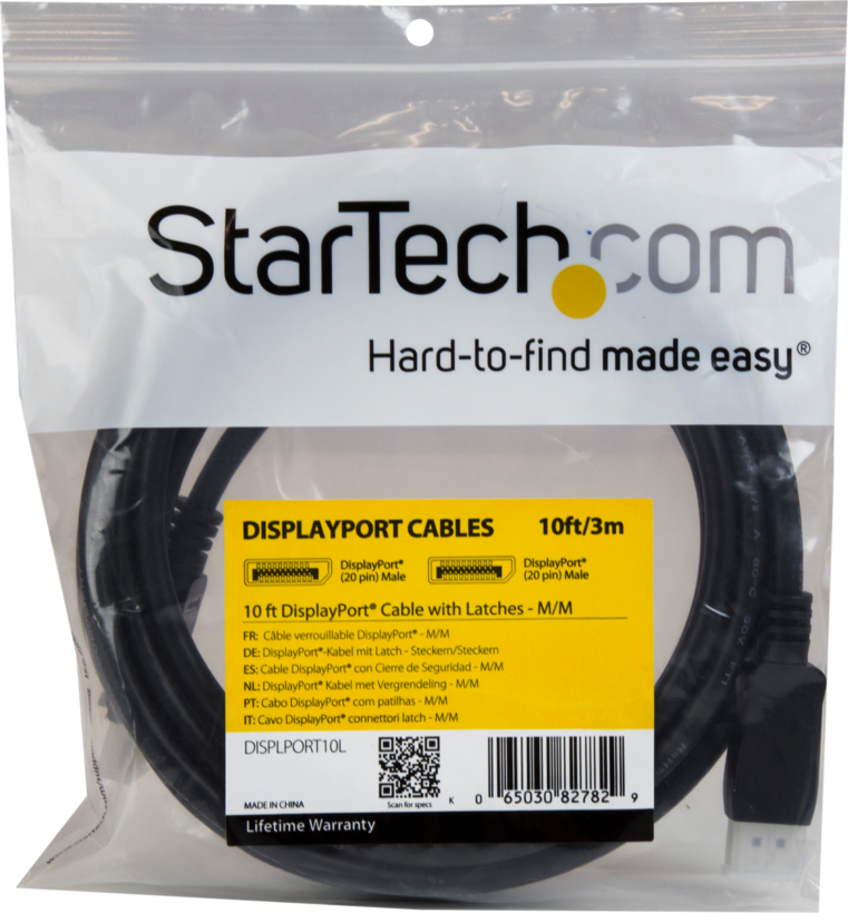 Startech DISPLPORT6L - 2x Macho DP, Negro, Cable DisplayPort, DisplayPort (6)