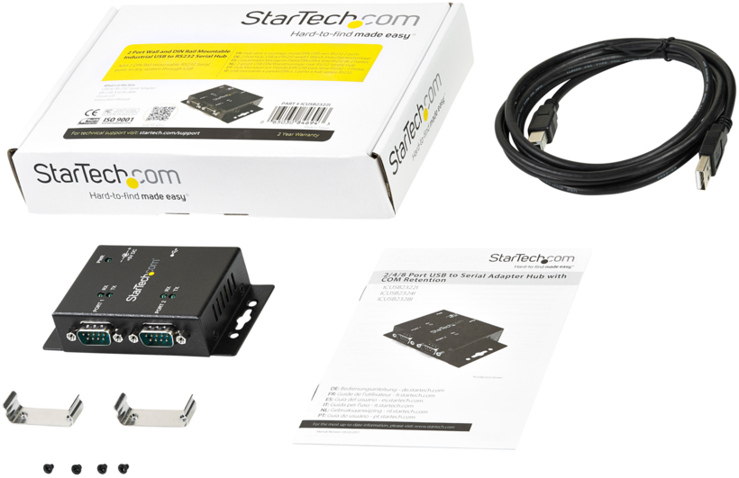 Startech ICUSB2322I - Adaptador serie, USB 2.0, RS-232 x 2, negro (5)