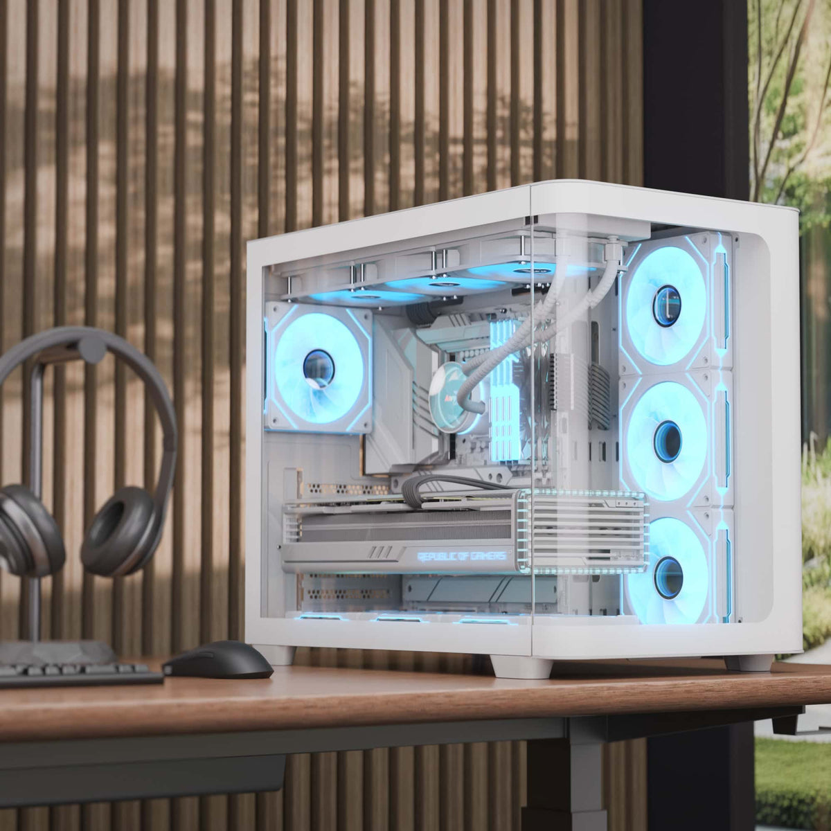 Aerocool P500C Midi Tower Blanco (5)