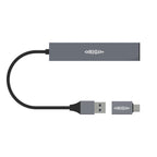 Origin Storage OS-HUB-USB3 base para portátil y replicador de puertos Alámbrico USB 3.2 Gen 1 (3.1 Gen 1) Type-A + Type-C Gris