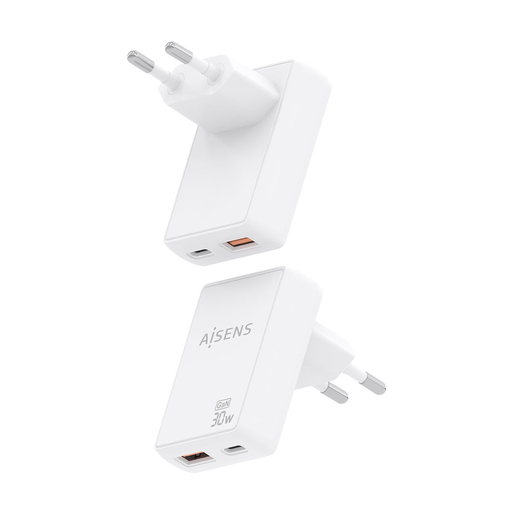 AISENS ASCH-30W2P074-W cargador de dispositivo móvil Cámara digital, Teléfono móvil, Portátil, Smartphone, Tableta, Universal Corriente alterna Carga rápida Interior (4)