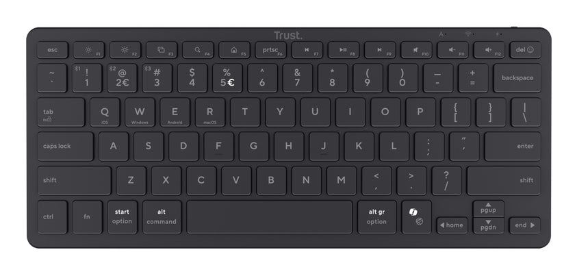 Trust Nado II teclado Hogar / Oficina Bluetooth Alemán Negro
