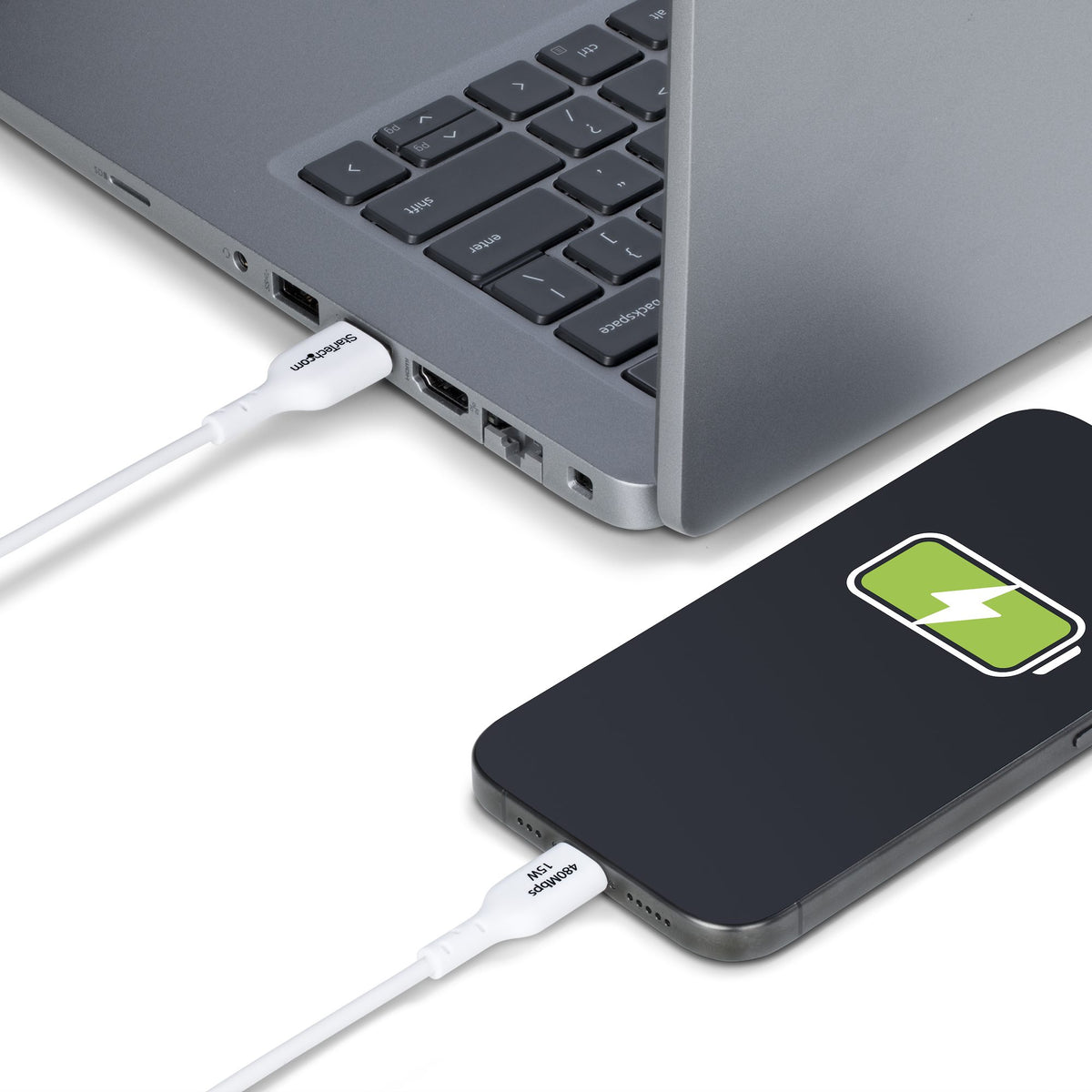 StarTech.com USB2AC2MNCWHE cable USB USB A USB C 0,48 Gbit/s (8)