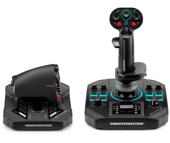 Thrustmaster Sol-R 4 HOTAS Negro USB Joystick/Palanca de control lateral + cuadrante de aceleración Analógico/Digital PC