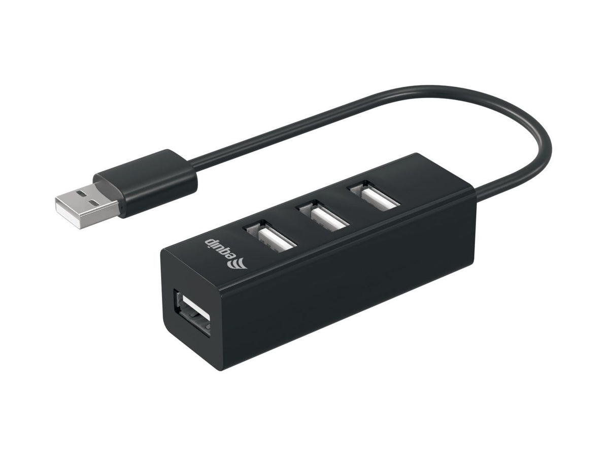 Equip 128955 hub de interfaz USB 2.0 480 Mbit/s Negro