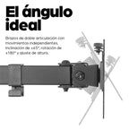 Manhattan 461528 soporte para monitor 32" Escritorio Negro