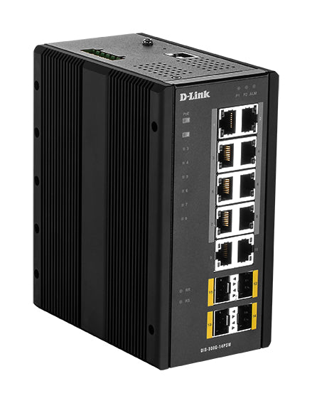 D-Link DIS‑300G‑14PSW Gestionado L2 Gigabit Ethernet (10/100/1000) Energía sobre Ethernet (PoE) Negro