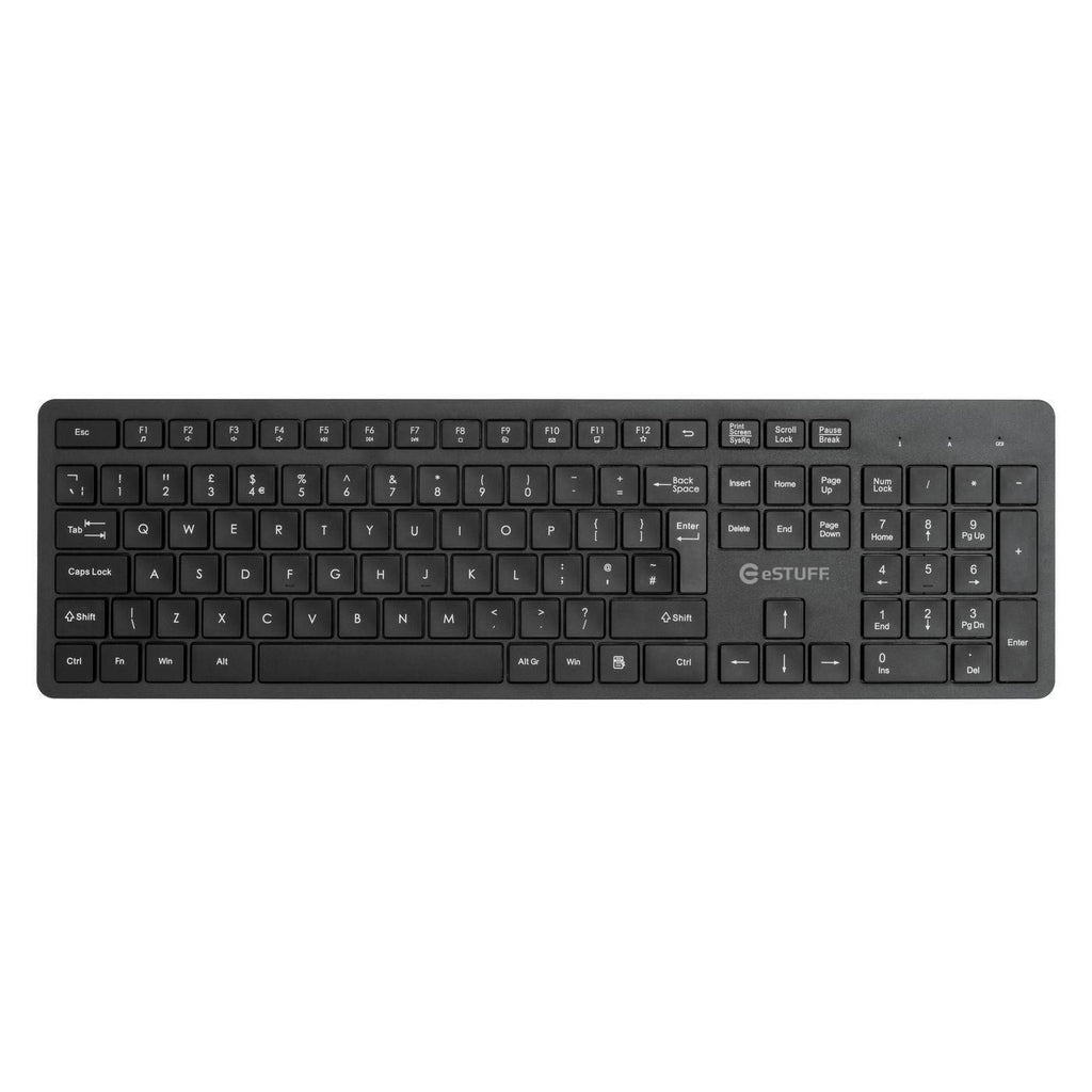 eSTUFF GLB212302 teclado Oficina USB QWERTY Inglés del Reino Unido Negro (4)