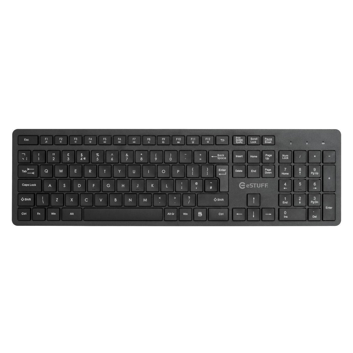 eSTUFF GLB212302 teclado Oficina USB QWERTY Inglés del Reino Unido Negro (4)
