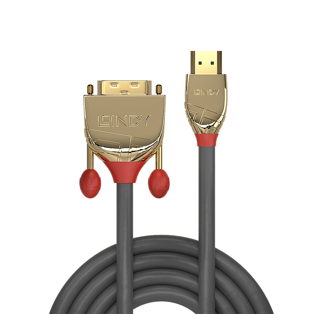 Lindy 36197 adaptador de cable de vídeo 5 m HDMI tipo A (Estándar) DVI-D Gris (3)