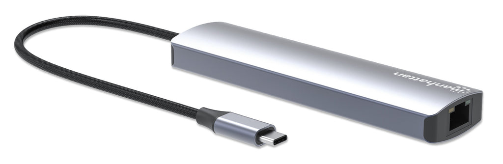 Manhattan 153959 base para portátil y replicador de puertos Alámbrico USB 3.2 Gen 1 (3.1 Gen 1) Type-C Plata (2)
