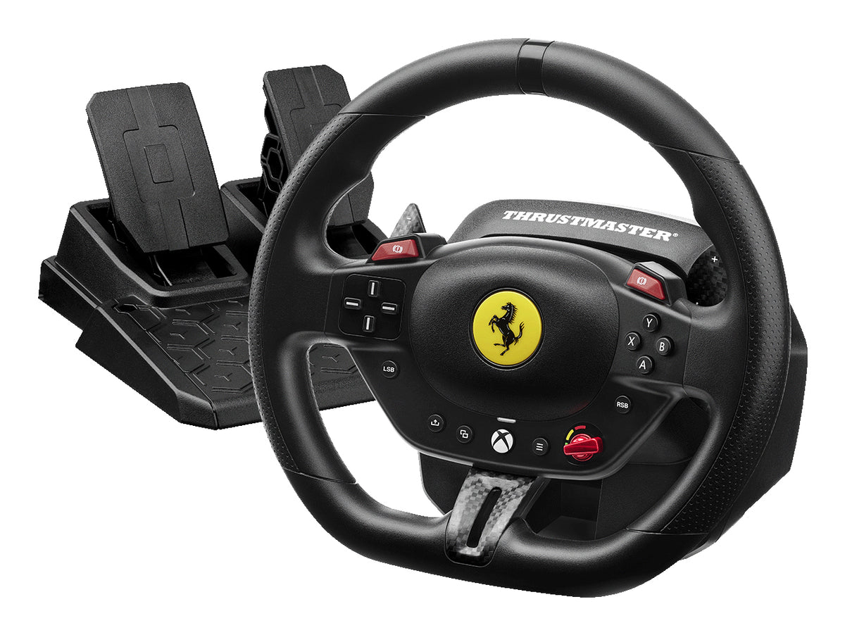 Thrustmaster T98 Ferrari 296 GTS Negro USB Volante + Pedales Analógico/Digital PC, Xbox One, Xbox Series S, Xbox Series X, Xbox One X, Xbox One S