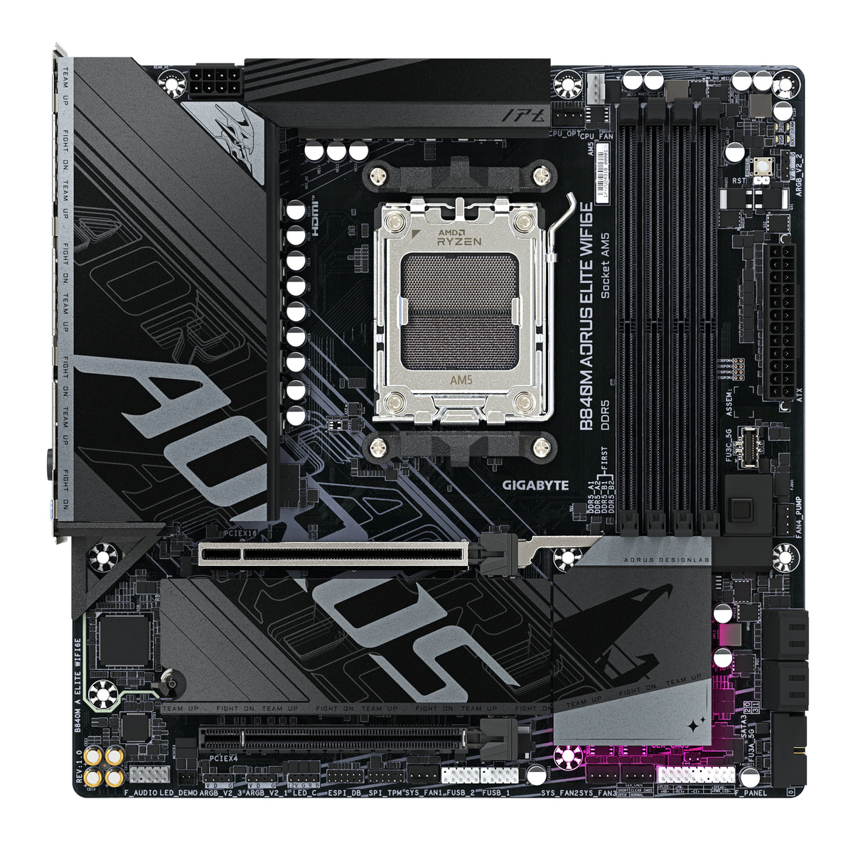 GIGABYTE B840M AORUS ELITE WIFI6E AMD B840 Zócalo AM5 micro ATX (2)