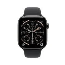 Apple Watch Series 11/ GPS/ Cellular/ 42mm/ Titanio Negro/ Pizarra Correa Deportiva Negro (S/M)