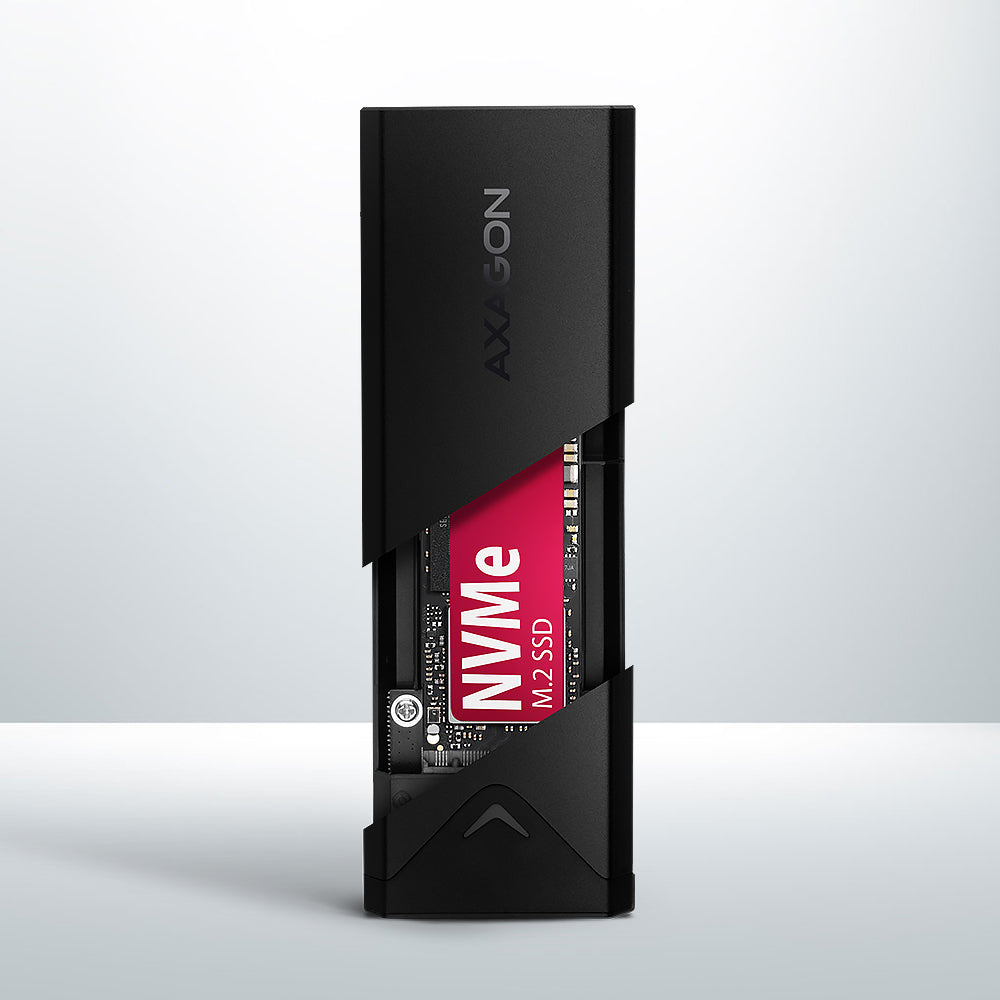 Axagon EEM2-UB2 caja para disco duro externo Caja externa para unidad de estado sólido (SSD) Negro M.2 (4)