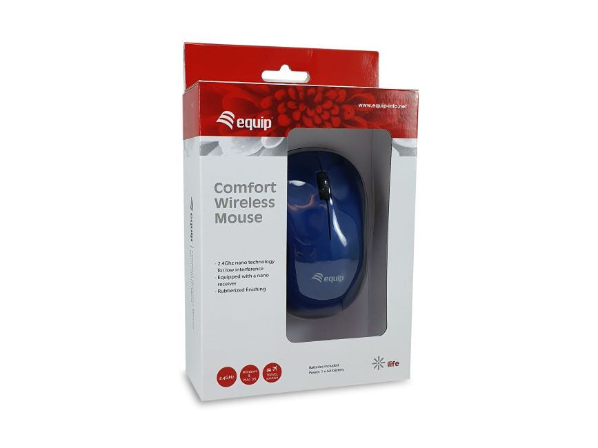 Equip 245112 ratón Oficina Ambidextro RF inalámbrico Óptico 1200 DPI (3)