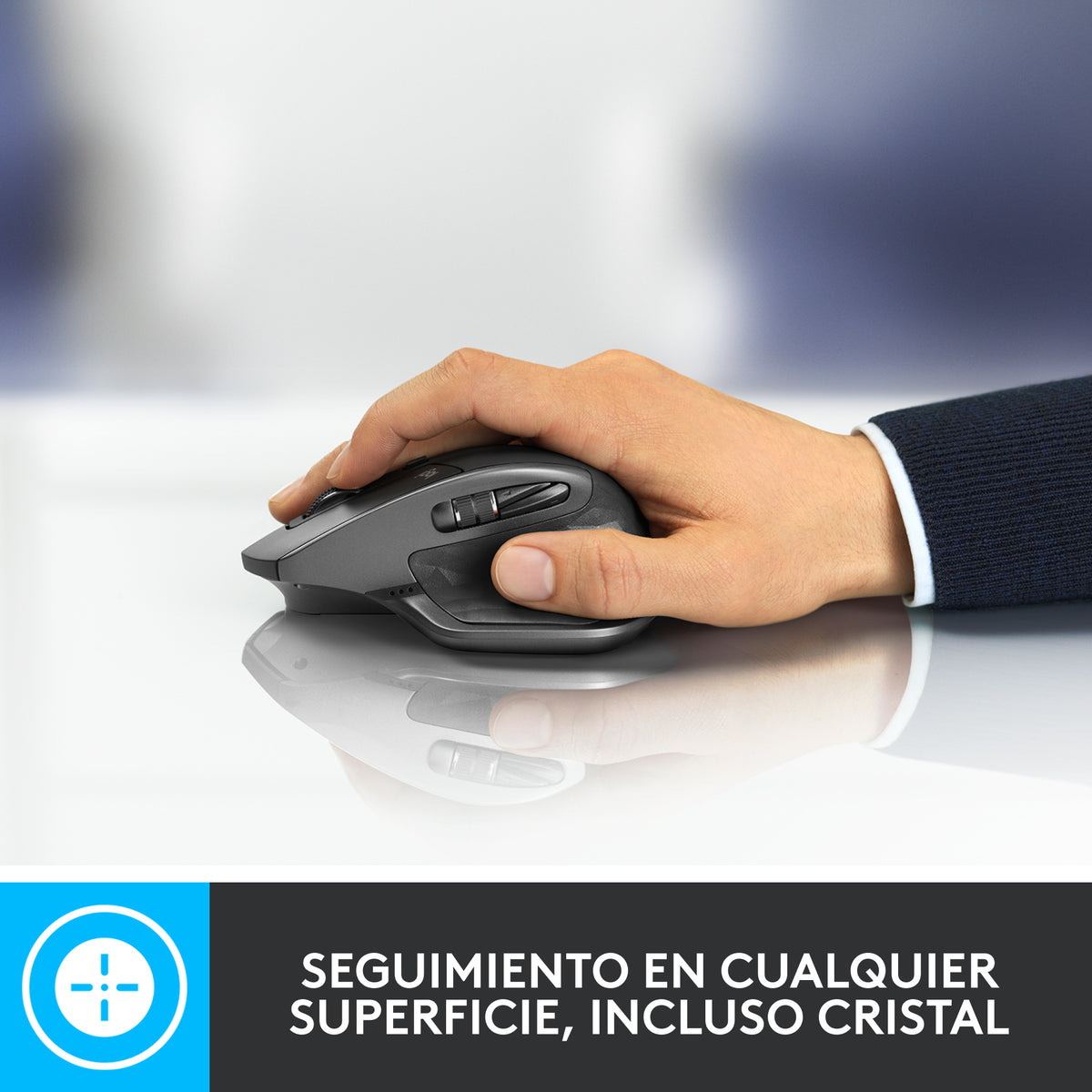 Logitech MX Master 2S ratón Oficina Mano derecha RF Wireless + Bluetooth Laser 4000 DPI (9)