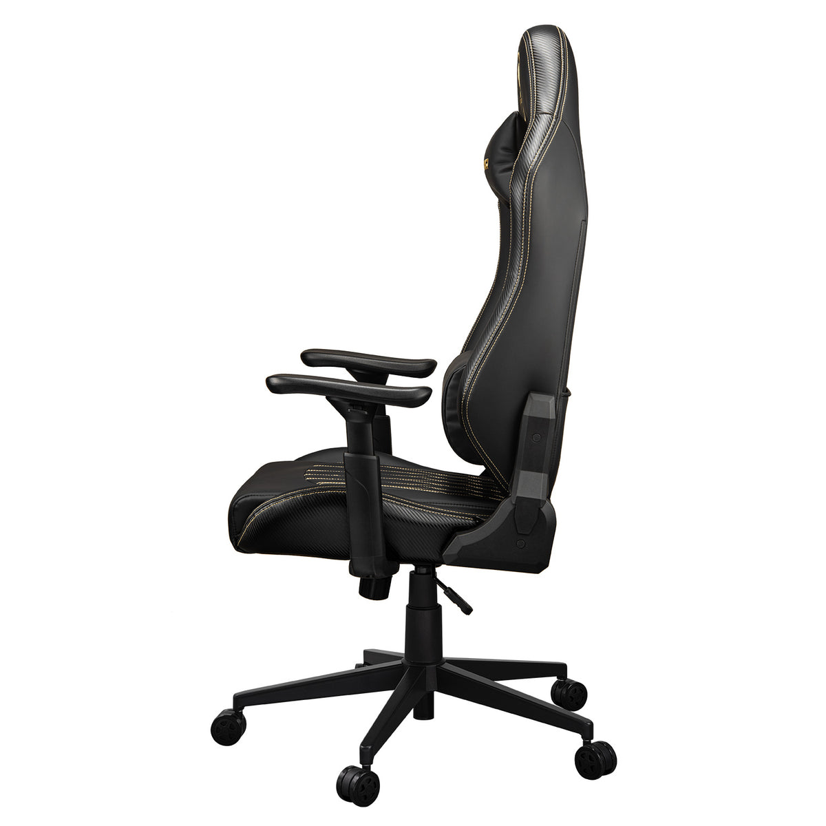 COUGAR CGR-EXP-ROB Silla para videojuegos de PC Asiento acolchado tapizado Negro, Oro (4)