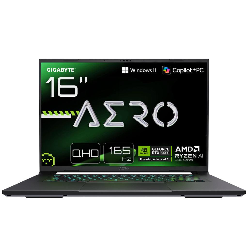 GIGABYTE AERO X16 1WH93UKC94DH Copilot+ PC AMD Ryzen AI 7 350 Portátil 40,6 cm (16") WQXGA 16 GB DDR5-SDRAM 1 TB SSD NVIDIA GeForce RTX 5070 Wi-Fi 6E (802.11ax) Windows 11 Home Blanco