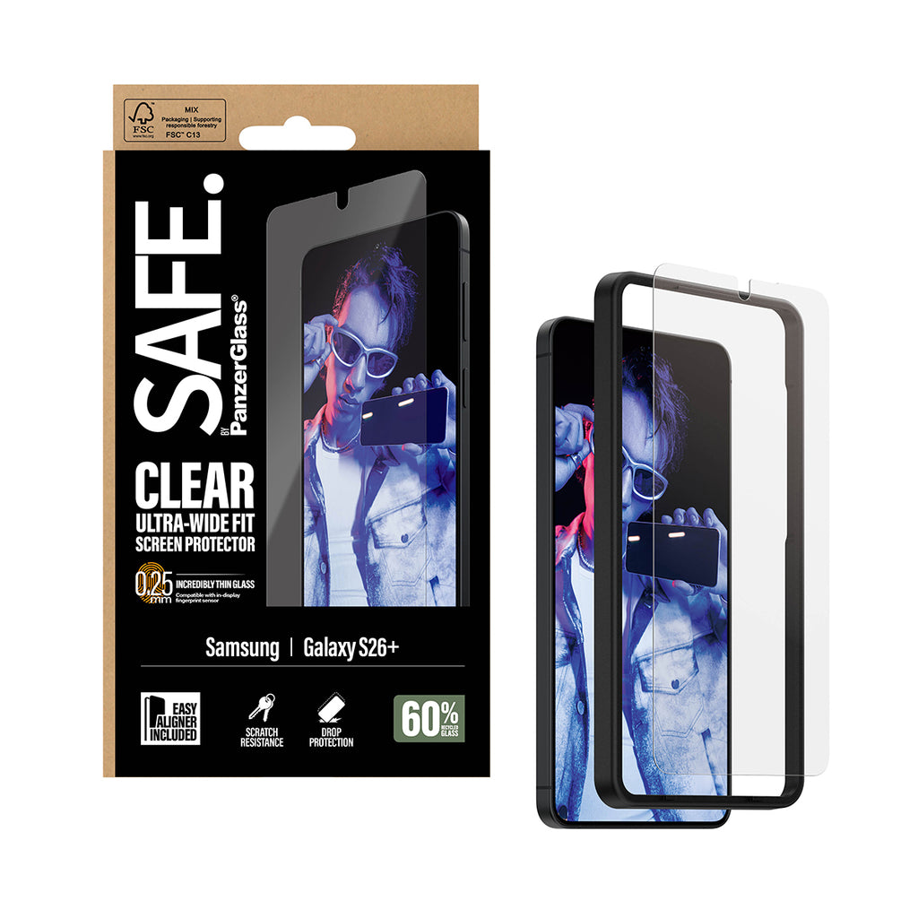 PanzerGlass SAFE. by ® Screen Protector Samsung Galaxy S26+ | Ultra-Wide Fit w. EasyAligner Protector de pantalla 1 pieza(s) (5)