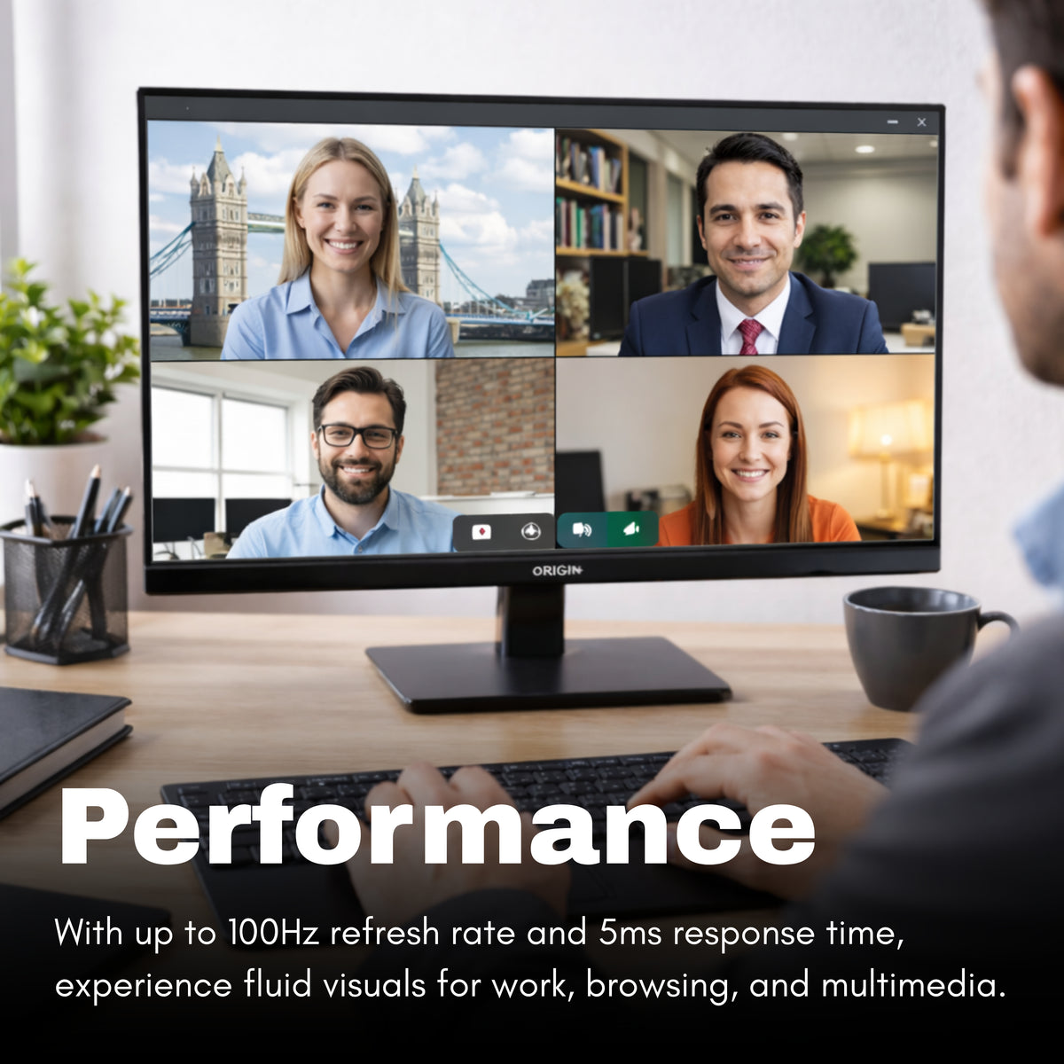 Origin Storage OSM24H pantalla para PC 24" 1920 x 1080 Pixeles Full HD LED Negro