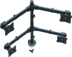 Startech - Inclinación/Giro/Rotación, Abrazadera/Ojal (ARMQUAD), Kit de montaje (3)