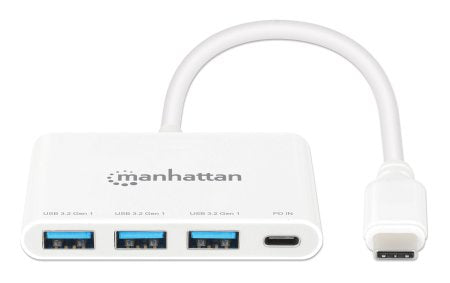 Manhattan 168434 hub de interfaz USB 3.2 Gen 1 (3.1 Gen 1) Type-C 5000 Mbit/s Blanco (3)