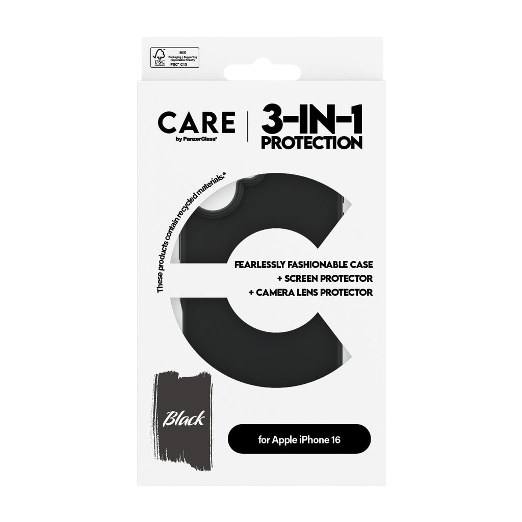 PanzerGlass CARE™ by ® 3-in-1 Bundle iPhone 16 Protector de pantalla Apple 1 pieza(s) (3)