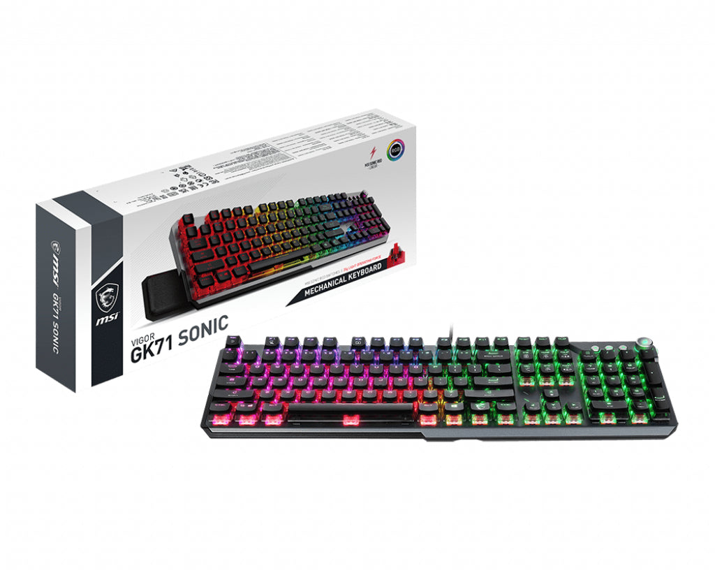 MSI Vigor GK71 SONIC RED teclado Juego USB QWERTY Alemán Negro (6)
