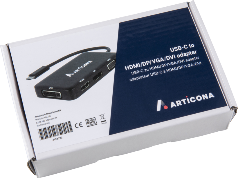 Adaptador USB-C a HDMI/DP/VGA/DVI (4)