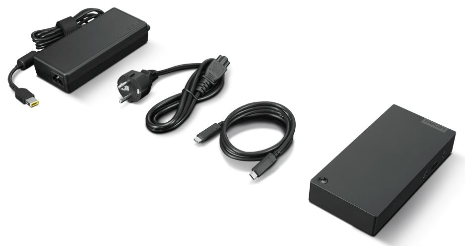 Lenovo 40B50090UK base para portátil y replicador de puertos Alámbrico USB 3.2 Gen 1 (3.1 Gen 1) Type-C Negro (3)