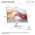 HP Series 5 23.8 inch FHD Monitor - 524sf pantalla para PC 60,5 cm (23.8") 1920 x 1080 Pixeles Full HD LCD Blanco (9)