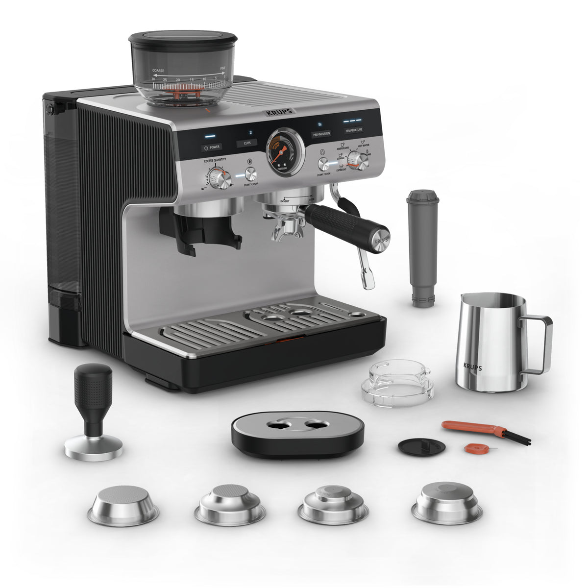 Krups Precision XP801T10 cafetera eléctrica Semi-automática Máquina espresso 3 L
