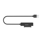 AISENS ASE-25A03B caja para disco duro externo Caja de disco duro (HDD) 2.5" USB con suministro de corriente