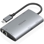AISENS ASUC-7P049-GR base para portátil y replicador de puertos Alámbrico USB 3.2 Gen 1 (3.1 Gen 1) Type-C