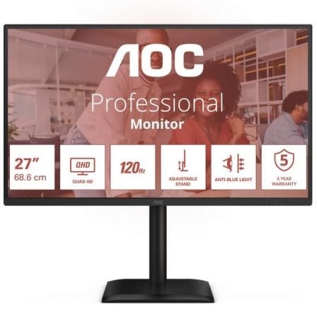 AOC E4 Q27E4CV pantalla para PC 68,6 cm (27") 2560 x 1440 Pixeles Quad HD LED Negro