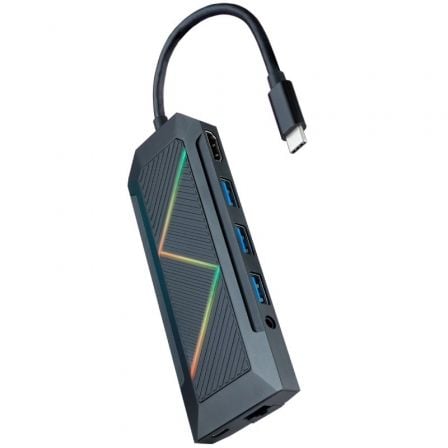 Nanocable 10.16.0901 base para portátil y replicador de puertos Alámbrico USB 3.2 Gen 1 (3.1 Gen 1) Type-C Negro