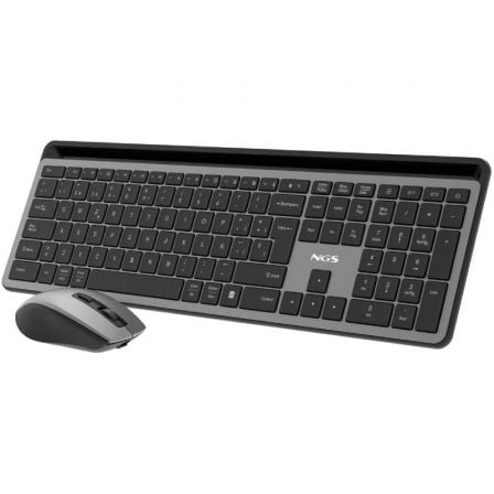 NGS ECLIPSE teclado Ratón incluido Hogar / Oficina RF Wireless + Bluetooth QWERTY Inglés Gris