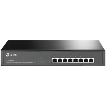 TP-Link TL-SG1008MP switch No administrado Gigabit Ethernet (10/100/1000) Energía sobre Ethernet (PoE) Negro