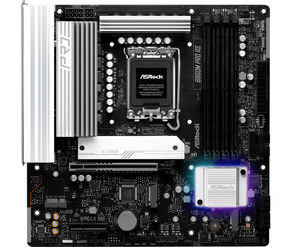 Asrock B860M Pro RS Intel B860 LGA 1851 micro ATX