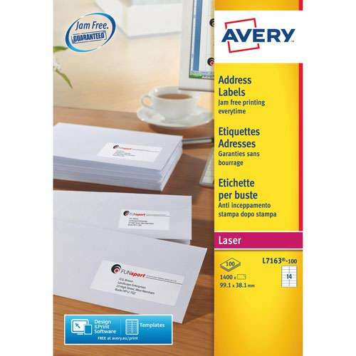 Avery L7163-100 Etiquetas de dirección 100 hojas 14 por hoja (3)