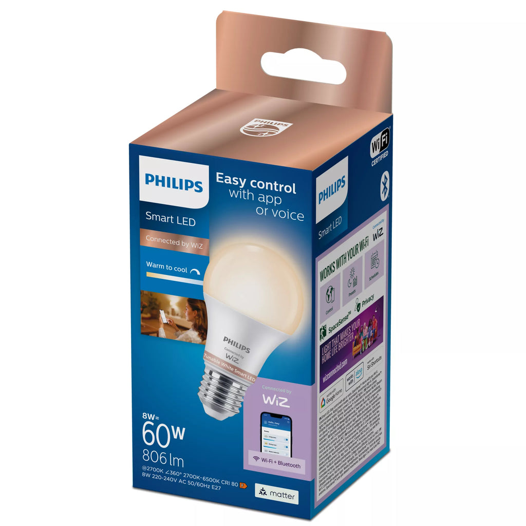 Philips 8720169302990 LED forma A60 escarchado acabado E27 8W clase